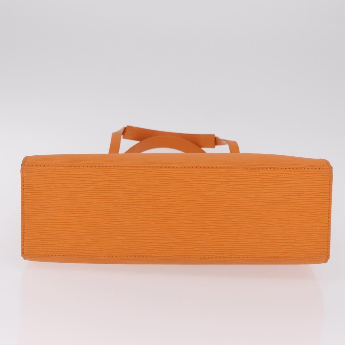 LOUIS VUITTON Epi Croisette PM Tote Bag Orange Mandarin M5249H LV Auth ki6947V
