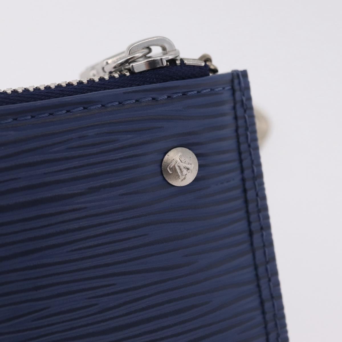 LOUIS VUITTON Epi Pochette Cles Coin Purse Blue Myrtille M6380G LV Auth ki6951V