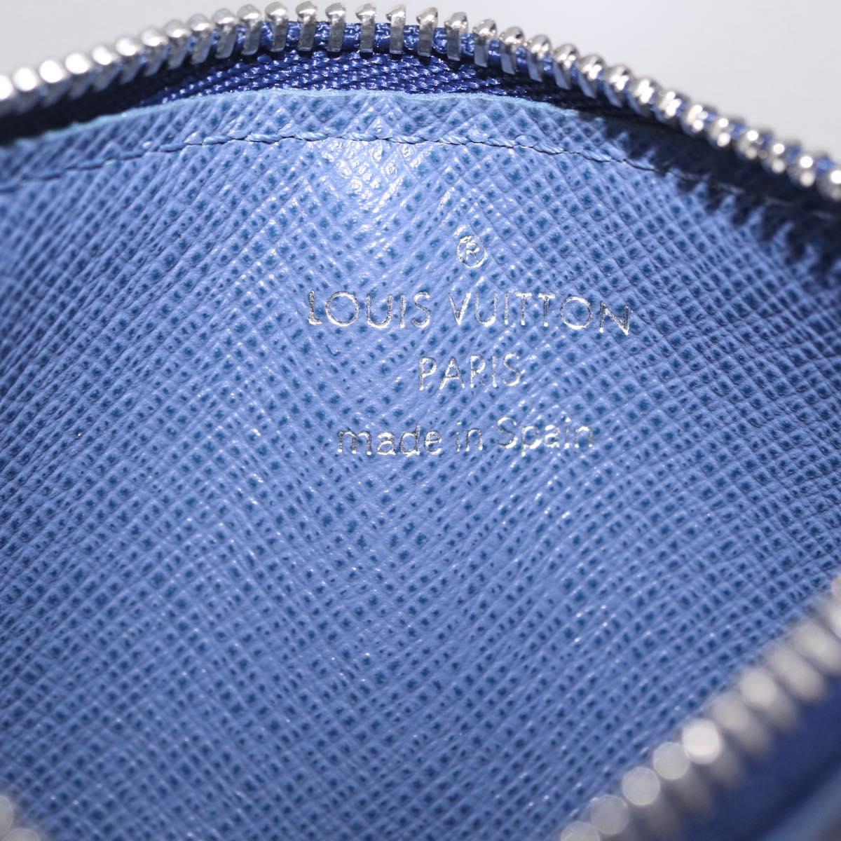 LOUIS VUITTON Epi Pochette Cles Coin Purse Blue Myrtille M6380G LV Auth ki6951V