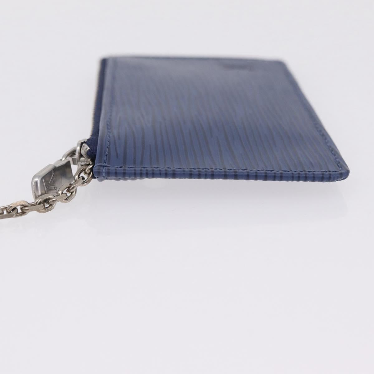 LOUIS VUITTON Epi Pochette Cles Coin Purse Blue Myrtille M6380G LV Auth ki6951V