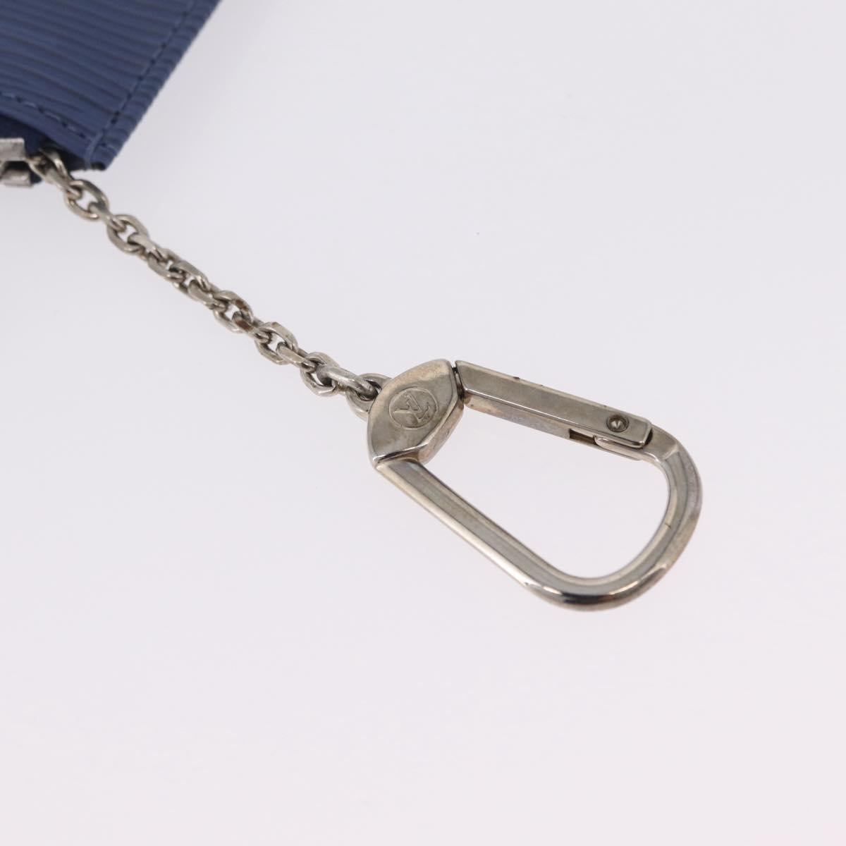 LOUIS VUITTON Epi Pochette Cles Coin Purse Blue Myrtille M6380G LV Auth ki6951V