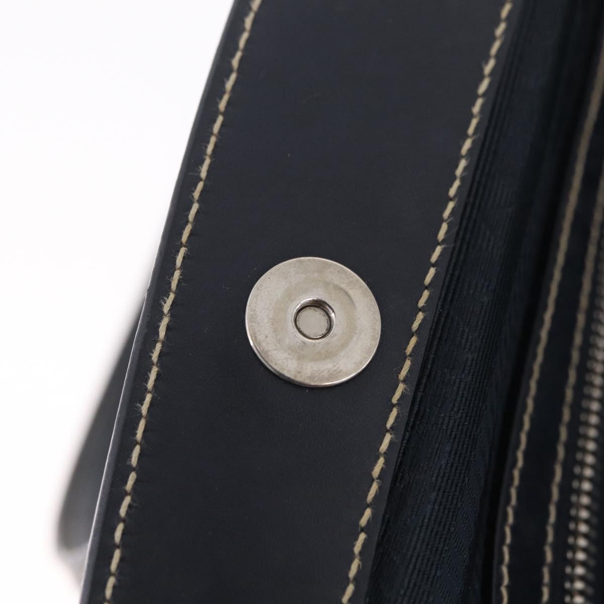 PRADA Boston Bag Nylon Navy Silver Auth ki6952V