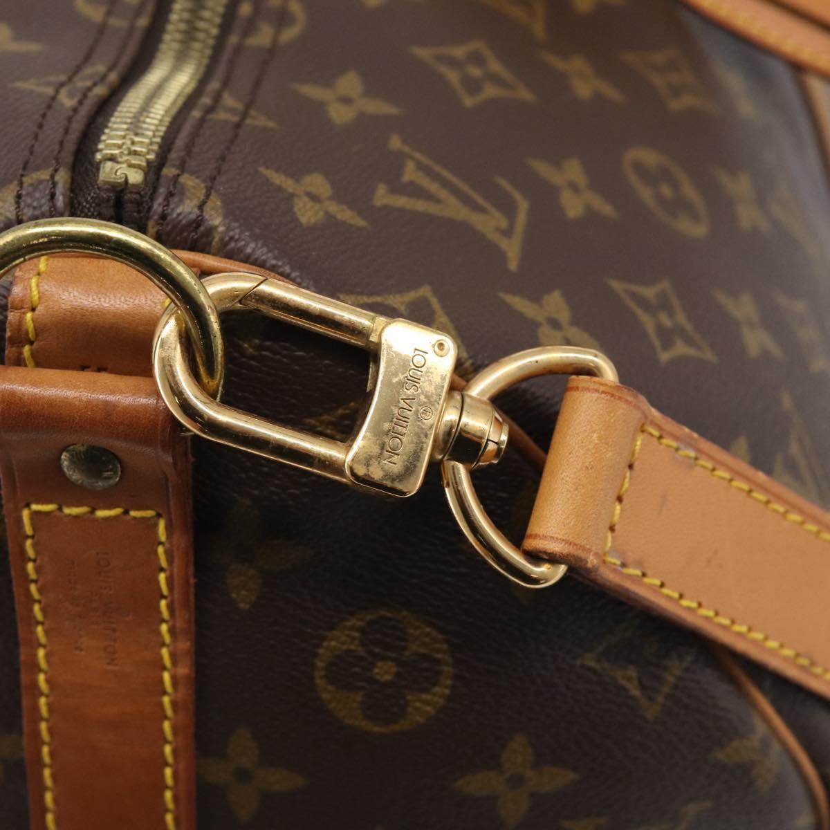 LOUIS VUITTON Monogram Keepall Bandouliere 55 Boston Bag M41414 LV Auth ki6956V