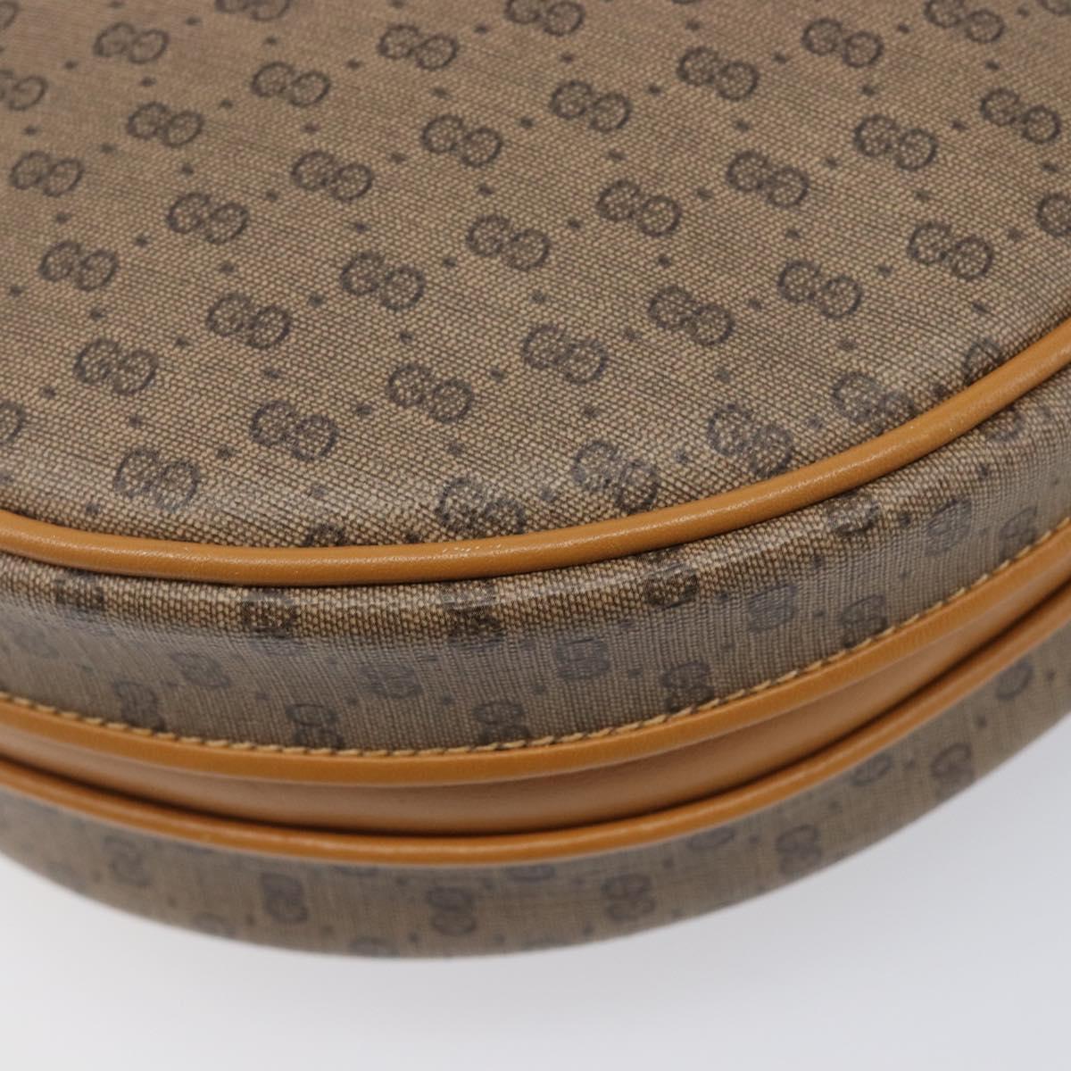 GUCCI Micro GG Shoulder Bag PVC Beige Gold Tone 007 104 0088 Auth ki6962