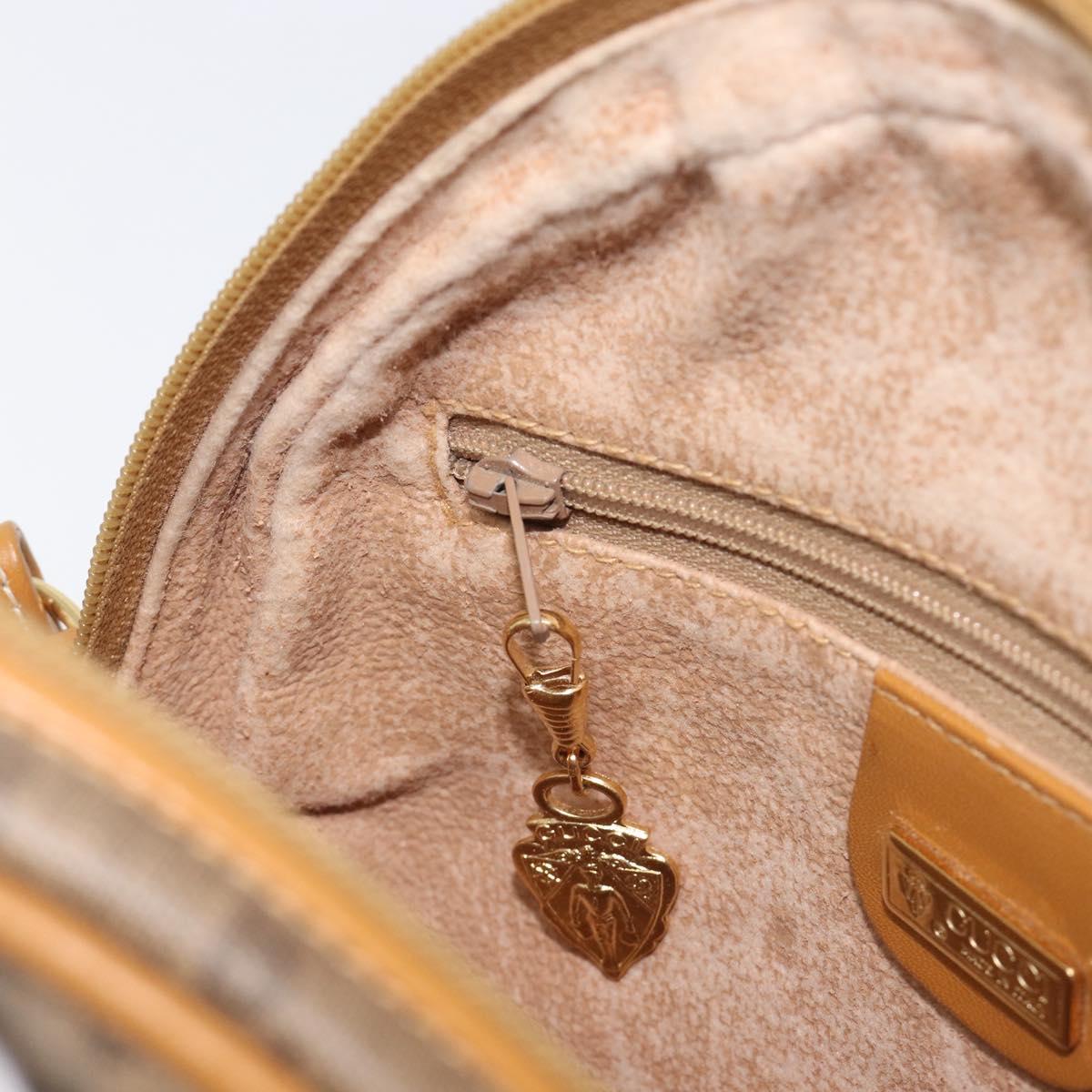 GUCCI Micro GG Shoulder Bag PVC Beige Gold Tone 007 104 0088 Auth ki6962
