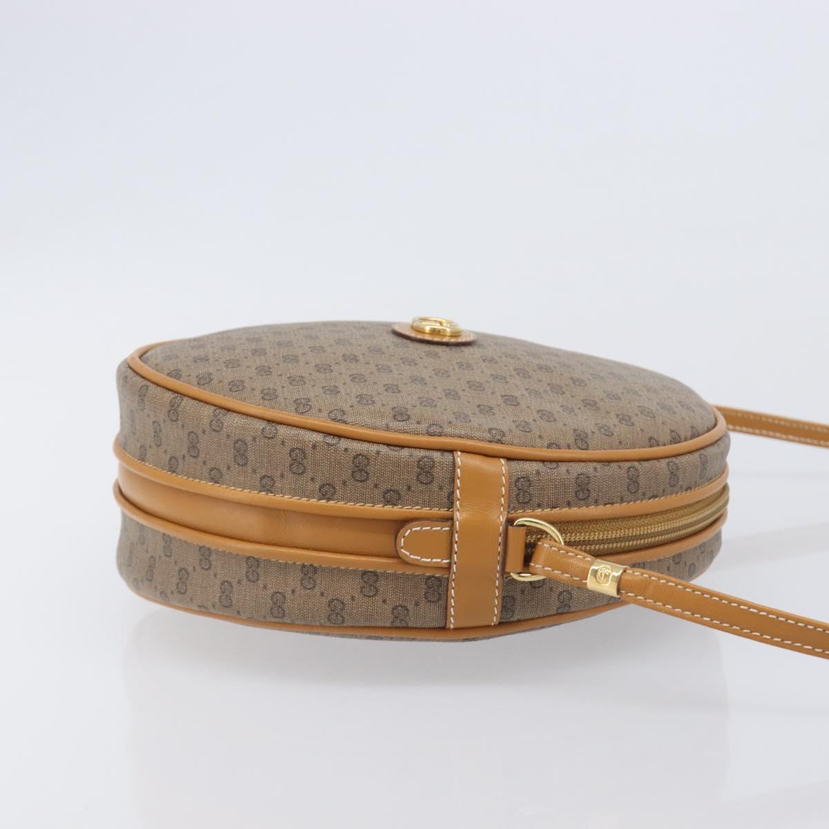 GUCCI Micro GG Shoulder Bag PVC Beige Gold Tone 007 104 0088 Auth ki6962