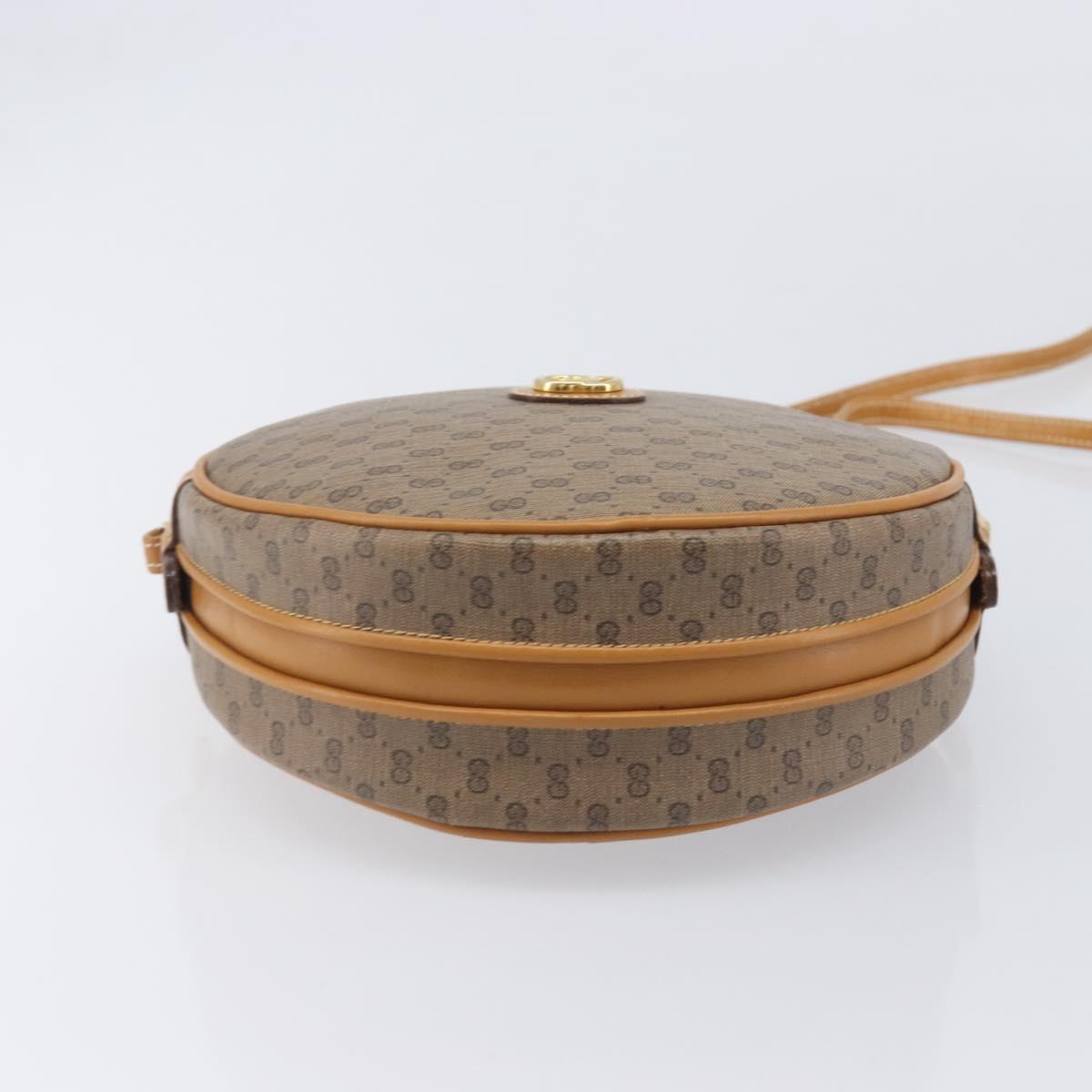 GUCCI Micro GG Shoulder Bag PVC Beige Gold Tone 007 104 0088 Auth ki6962