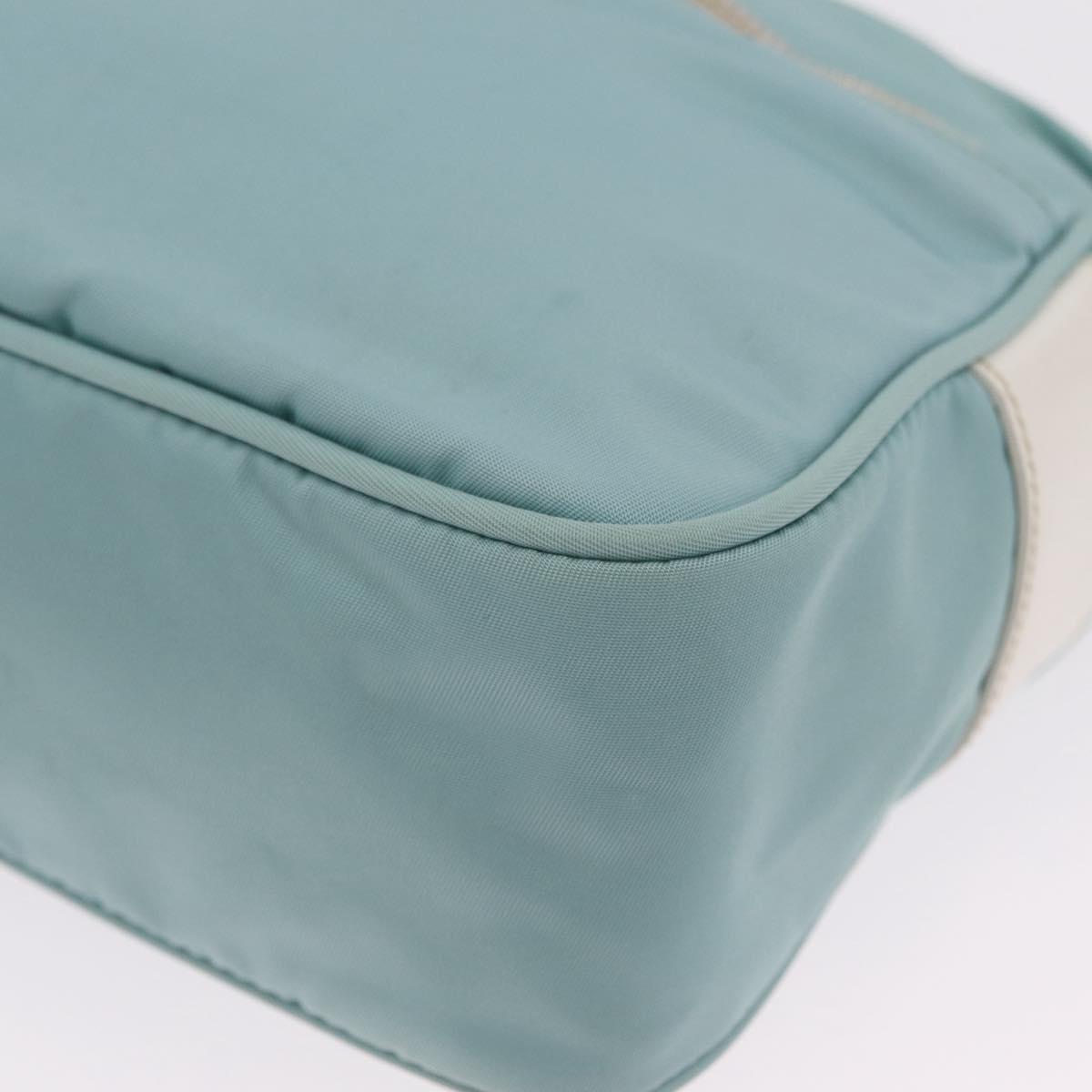 PRADA Shoulder Bag Nylon Light Blue Silver Auth ki6964A