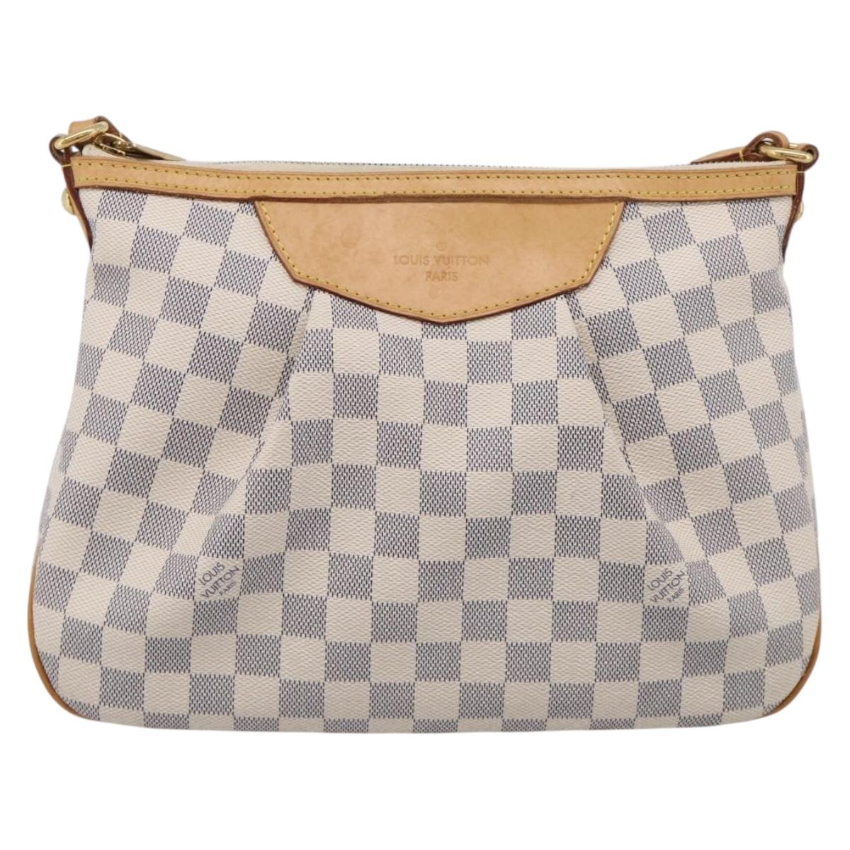 LOUIS VUITTON Damier Azur Siracusa PM Shoulder Bag N41113 LV Auth ki6967V