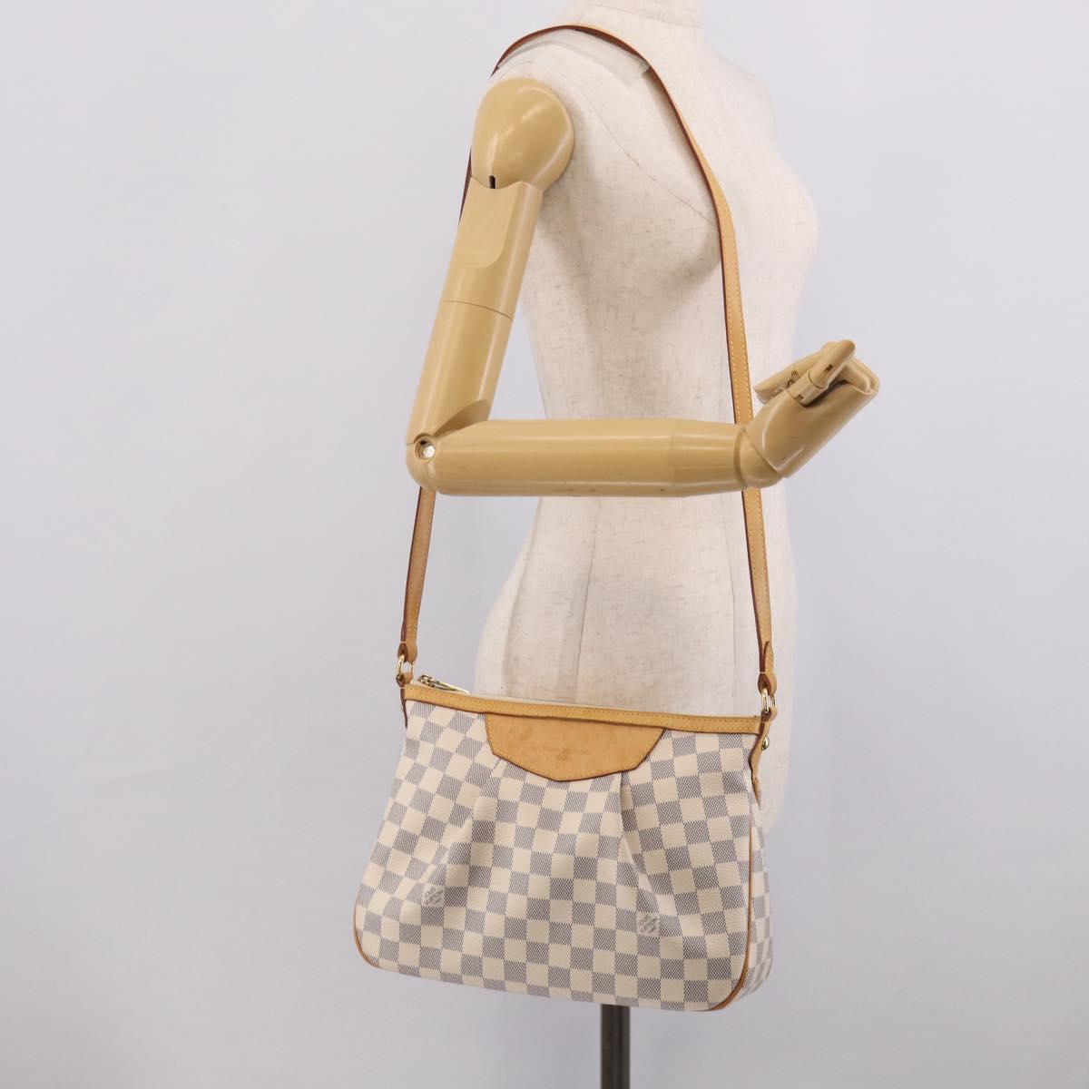 LOUIS VUITTON Damier Azur Siracusa PM Shoulder Bag N41113 LV Auth ki6967V