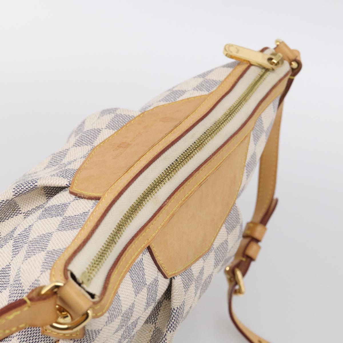 LOUIS VUITTON Damier Azur Siracusa PM Shoulder Bag N41113 LV Auth ki6967V
