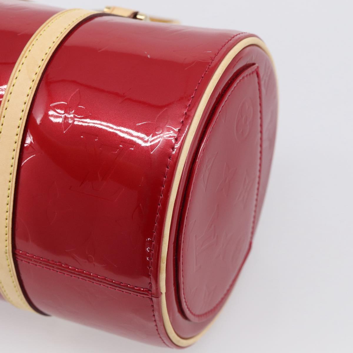 LOUIS VUITTON Monogram Vernis Bedford Hand Bag Red M91986 LV Auth ki6985V
