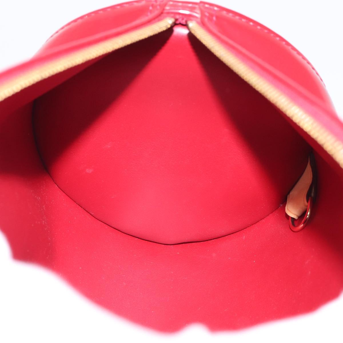 LOUIS VUITTON Monogram Vernis Bedford Hand Bag Red M91986 LV Auth ki6985V