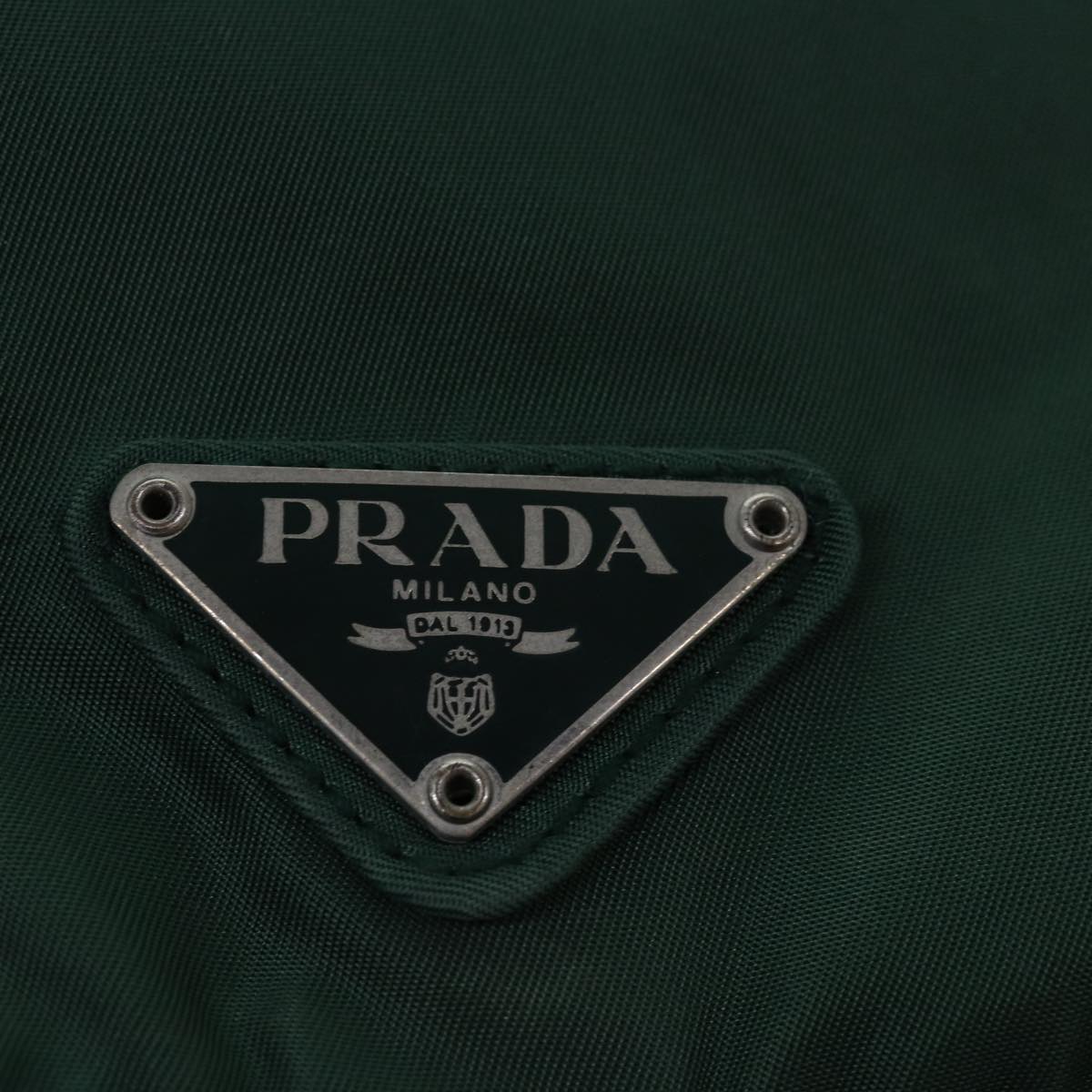 PRADA Backpack Nylon Green Auth kk262