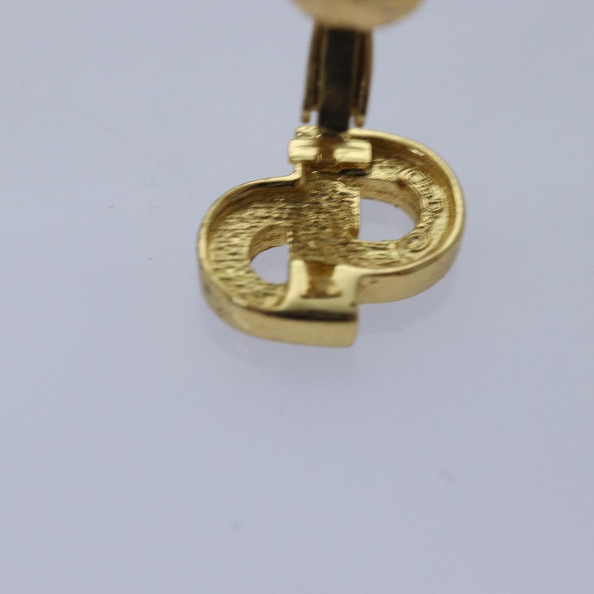 Christian Dior Earring metal Gold Auth kk263