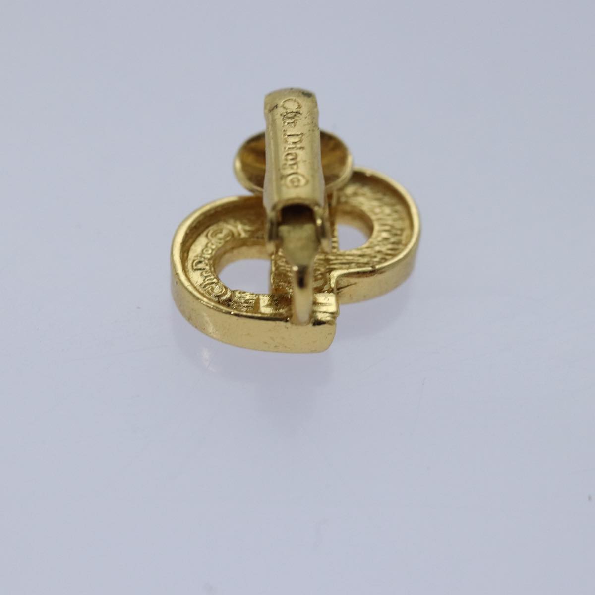 Christian Dior Earring metal Gold Auth kk263