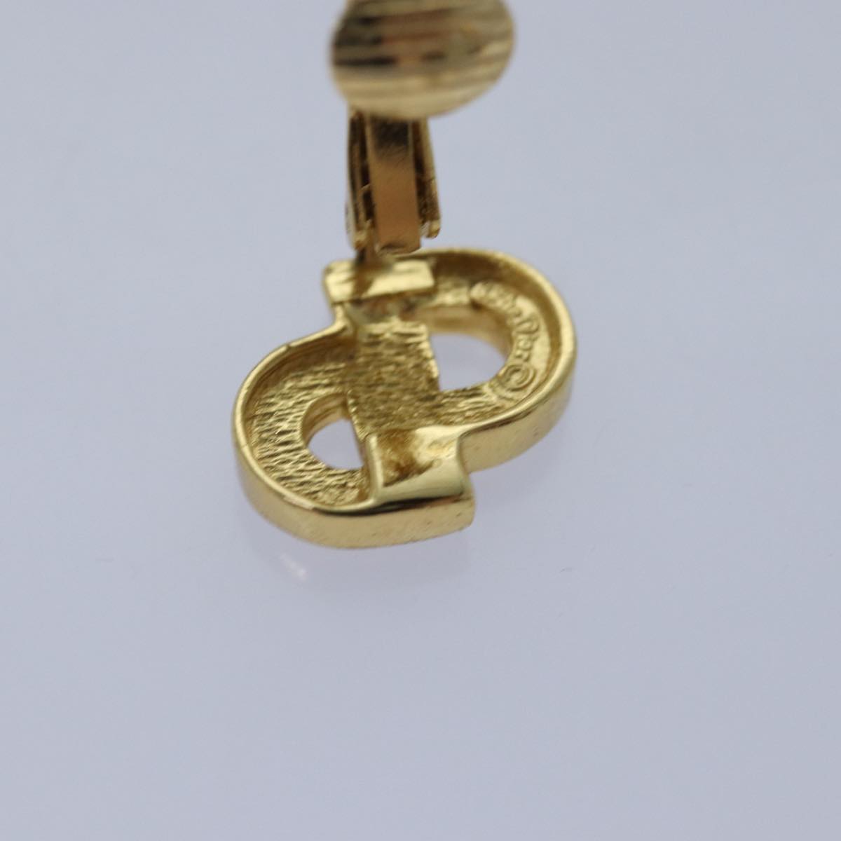 Christian Dior Earring metal Gold Auth kk263