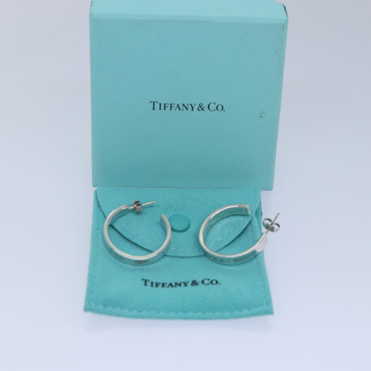 TIFFANY&Co. Pierce Earring Ag925 Silver Auth kk314