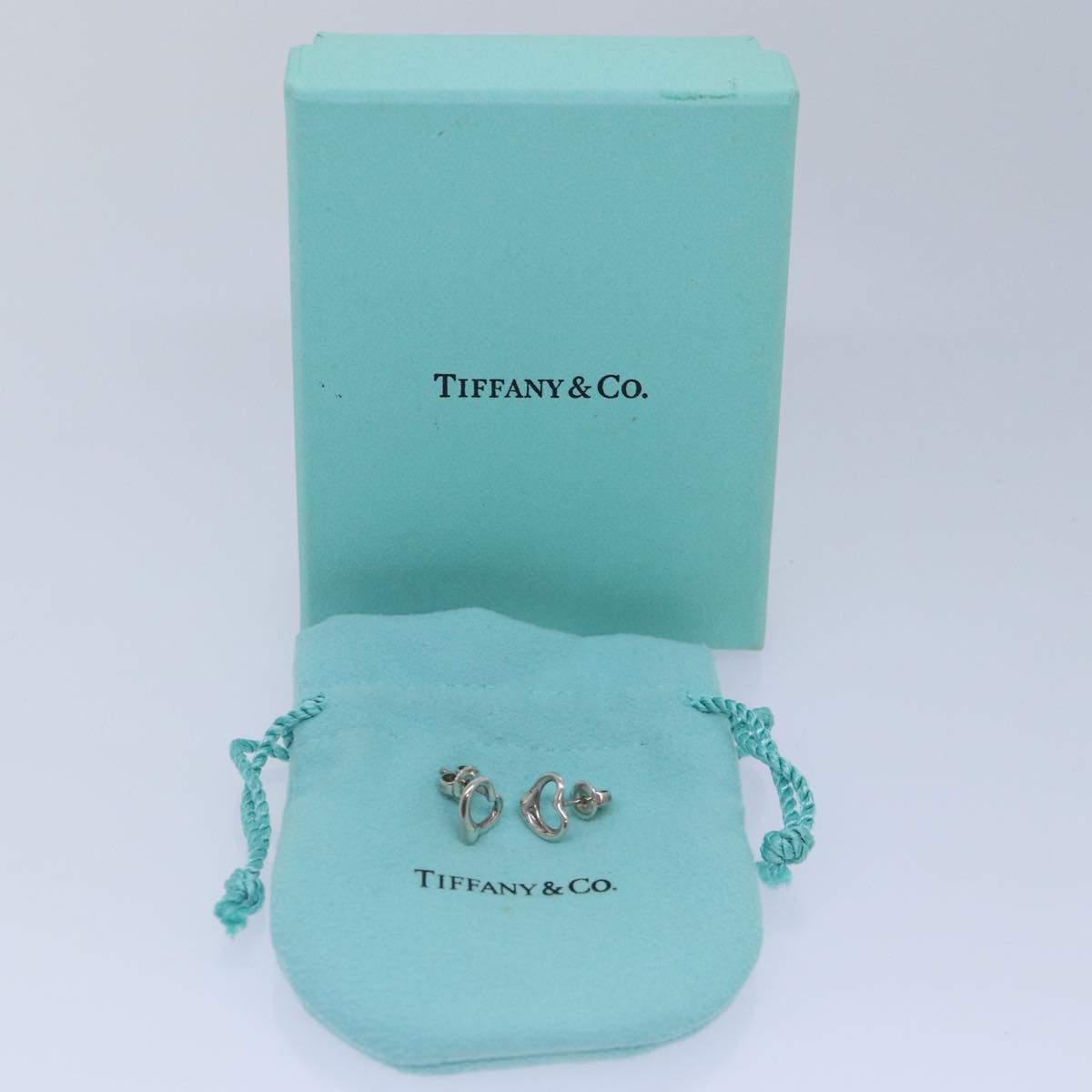 TIFFANY&Co. Pierce Earring Ag925 Silver Auth kk315