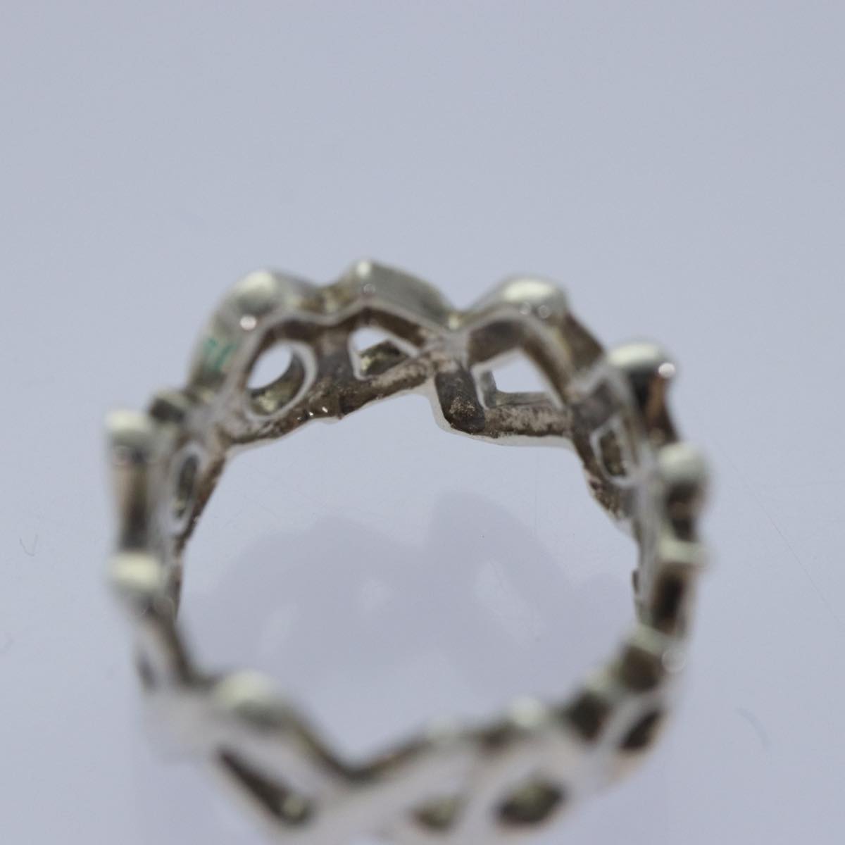 TIFFANY&Co. Love & kiss Ring Ag925 Silver Auth kk317