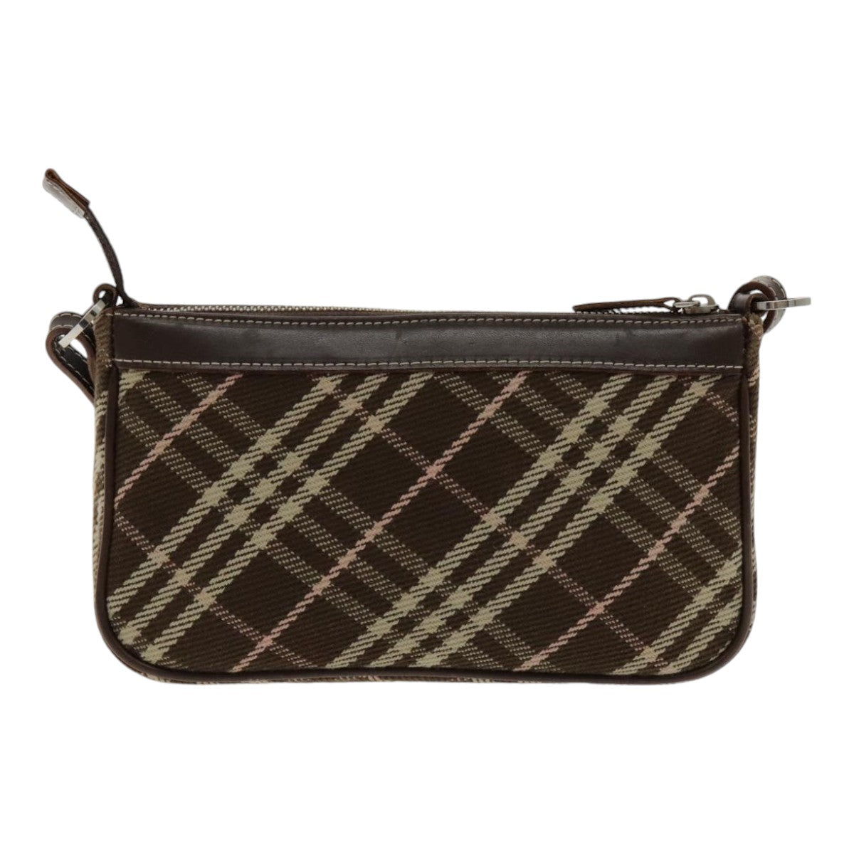 BURBERRY Nova Check Blue Label Shoulder Bag Canvas 2way Brown Auth kk356