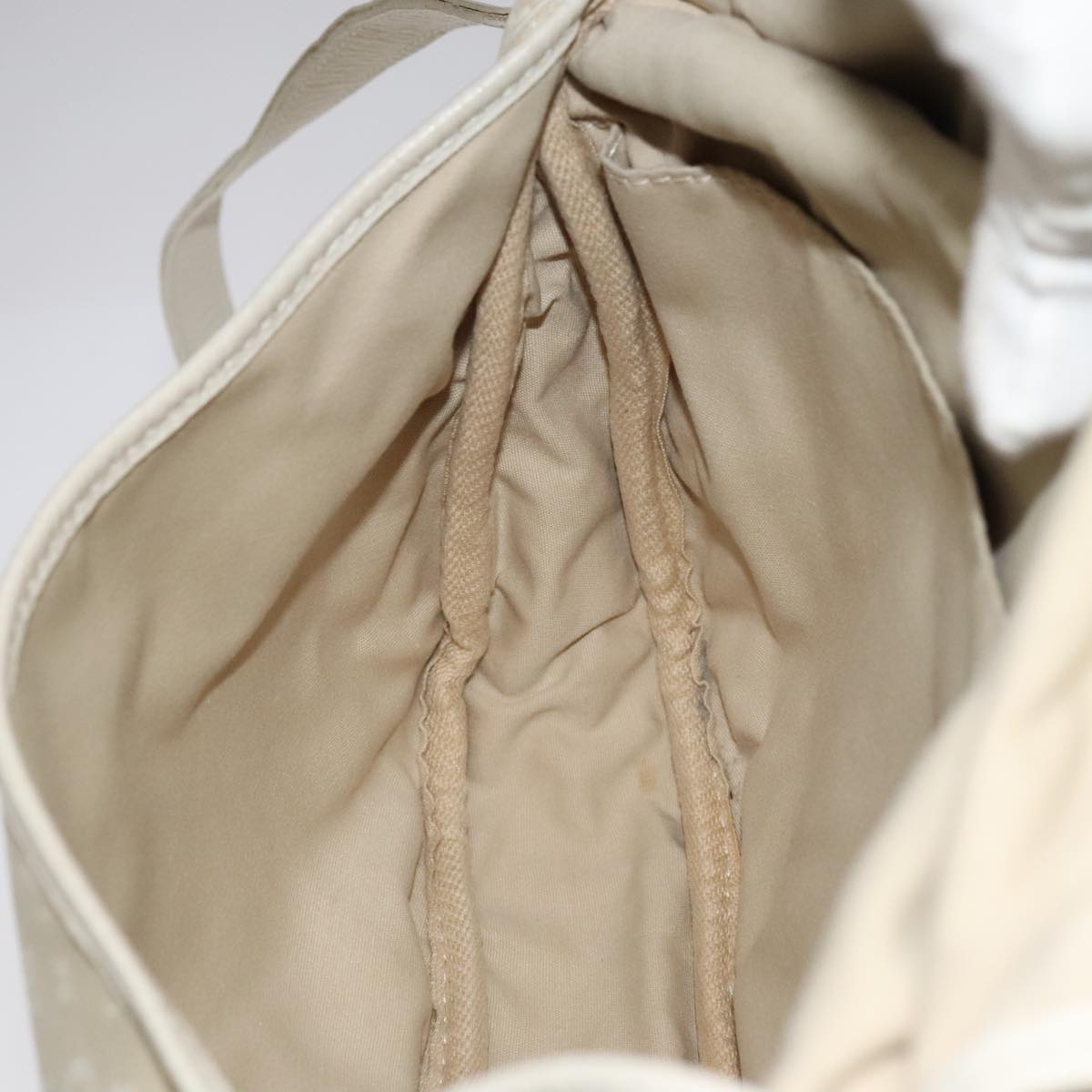 LOUIS VUITTON Monogram Mini Lin Saumur PM Shoulder Bag Ivory M95314 Auth kk368V