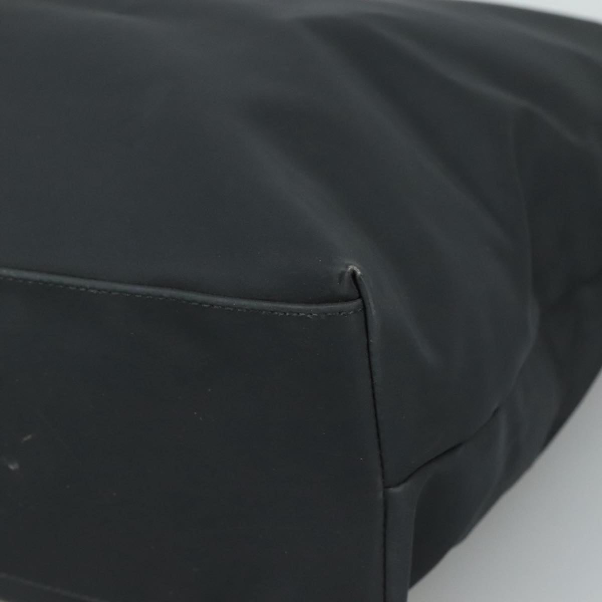 Salvatore Ferragamo Gancini Tote Bag PVC Canvas Black Auth kk413