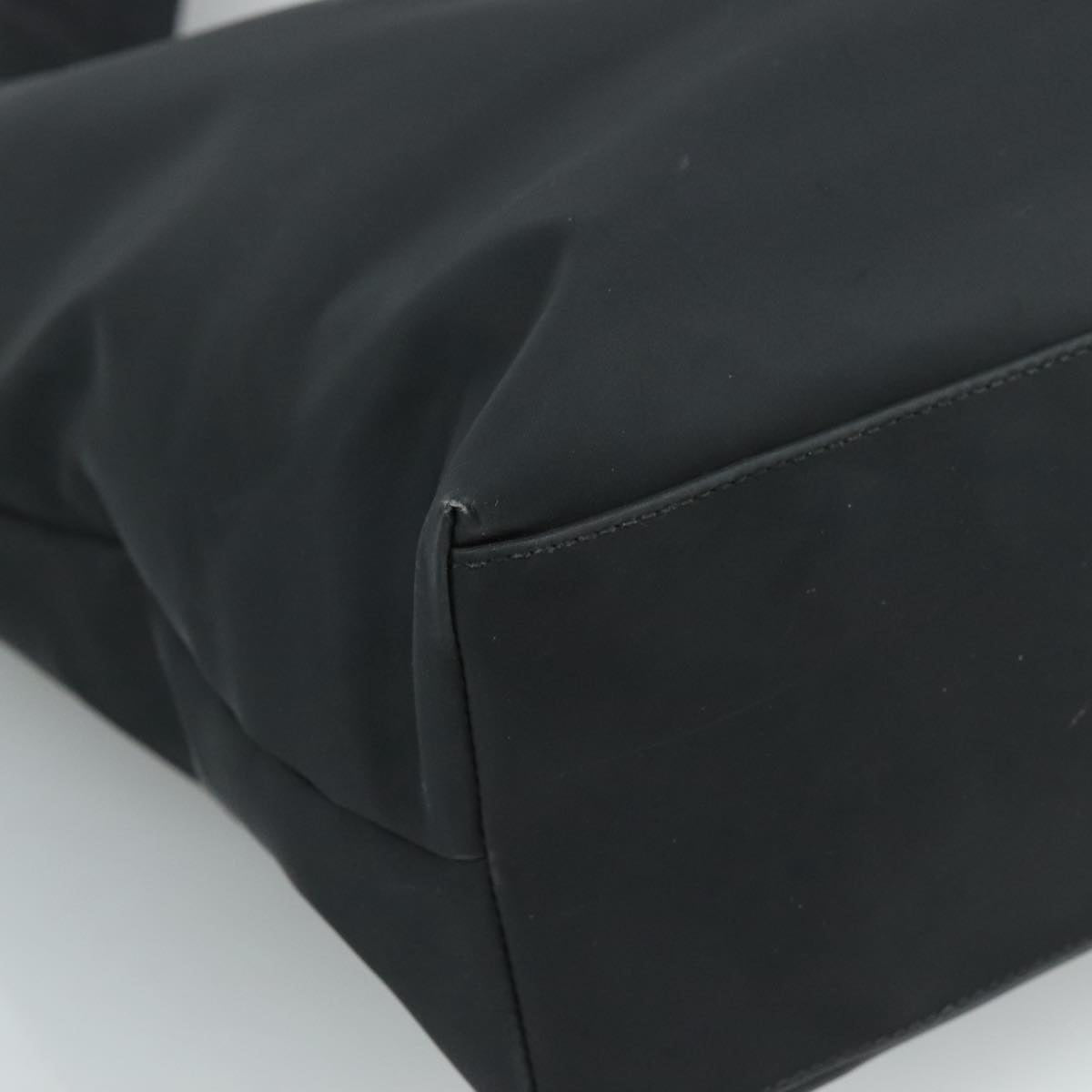 Salvatore Ferragamo Gancini Tote Bag PVC Canvas Black Auth kk413