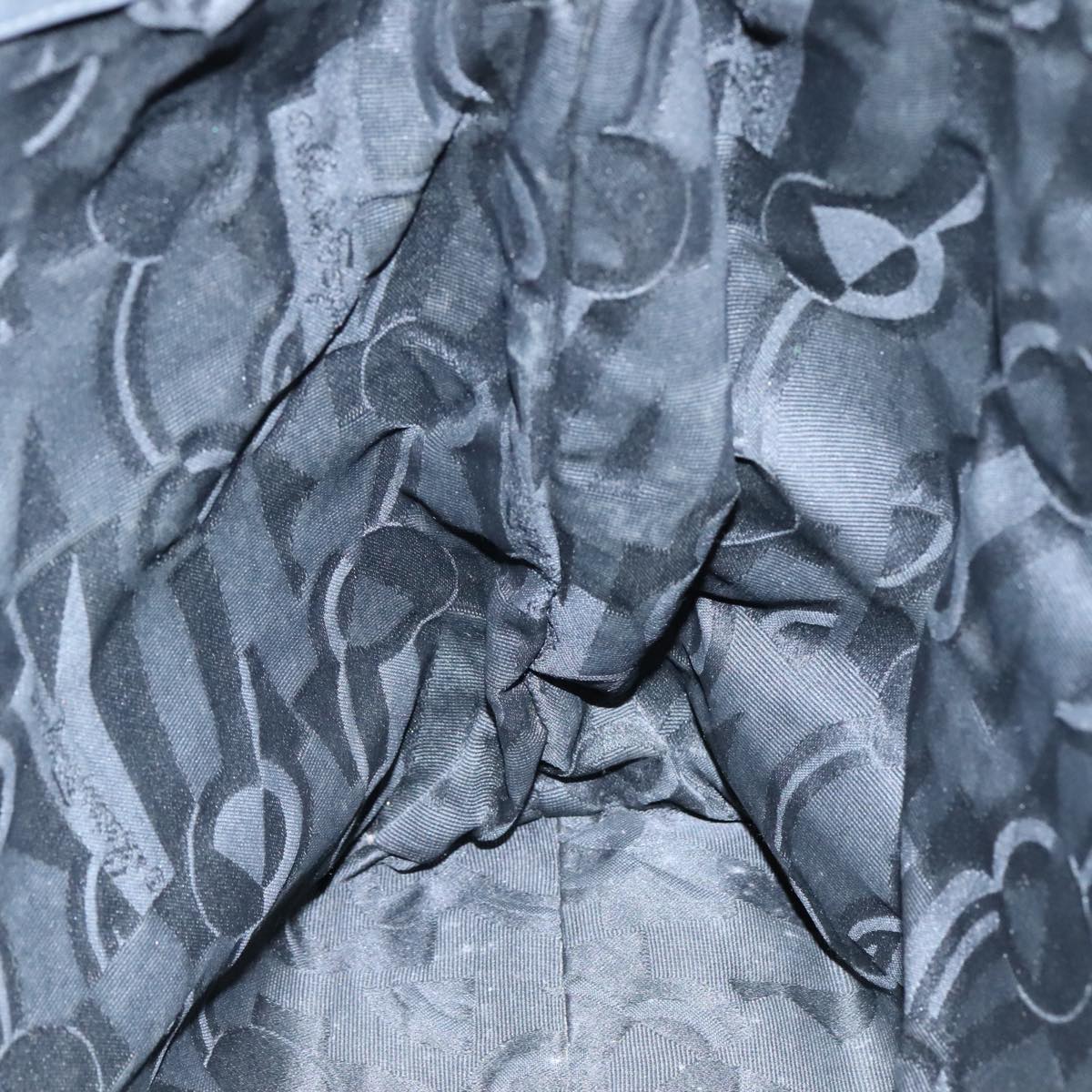 Salvatore Ferragamo Gancini Tote Bag PVC Canvas Black Auth kk413