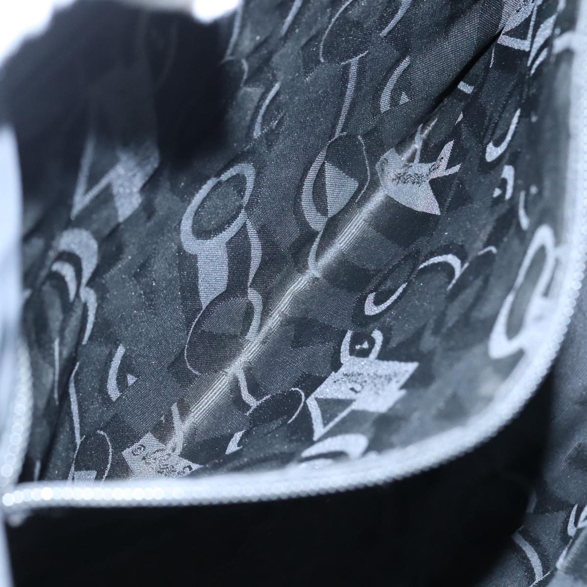 Salvatore Ferragamo Gancini Tote Bag PVC Canvas Black Auth kk413