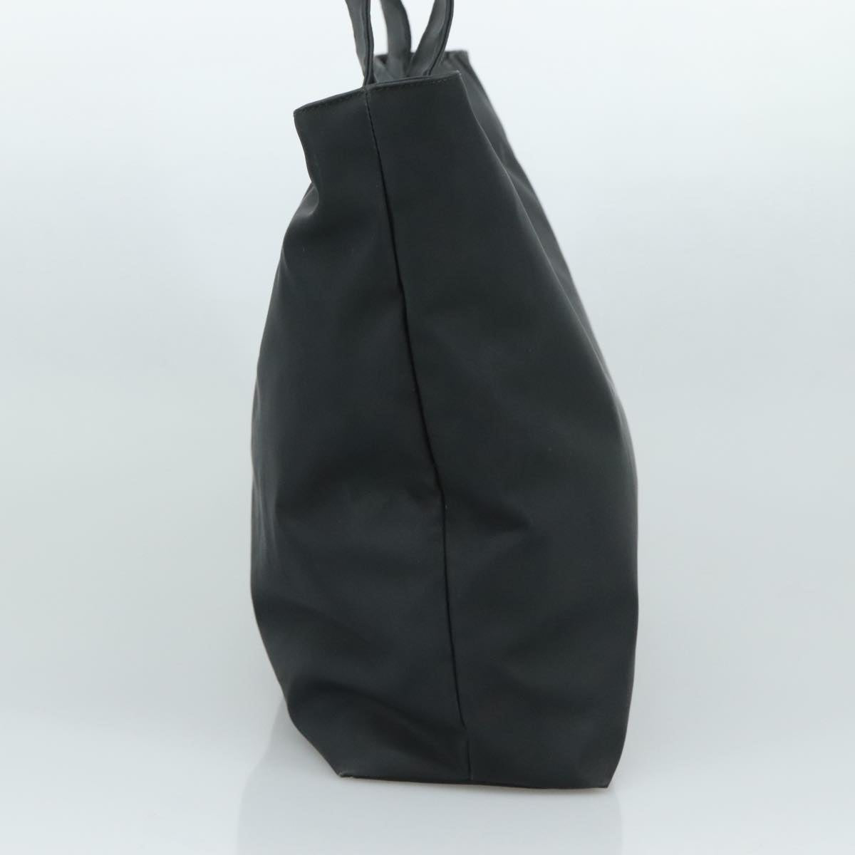 Salvatore Ferragamo Gancini Tote Bag PVC Canvas Black Auth kk413