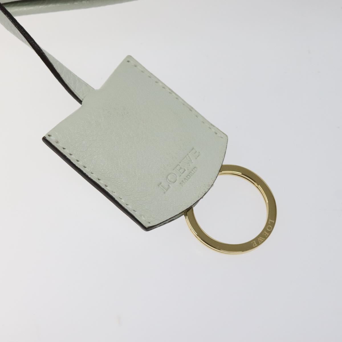 LOEWE Heritage Tote Bag Leather White Gold Auth kk436