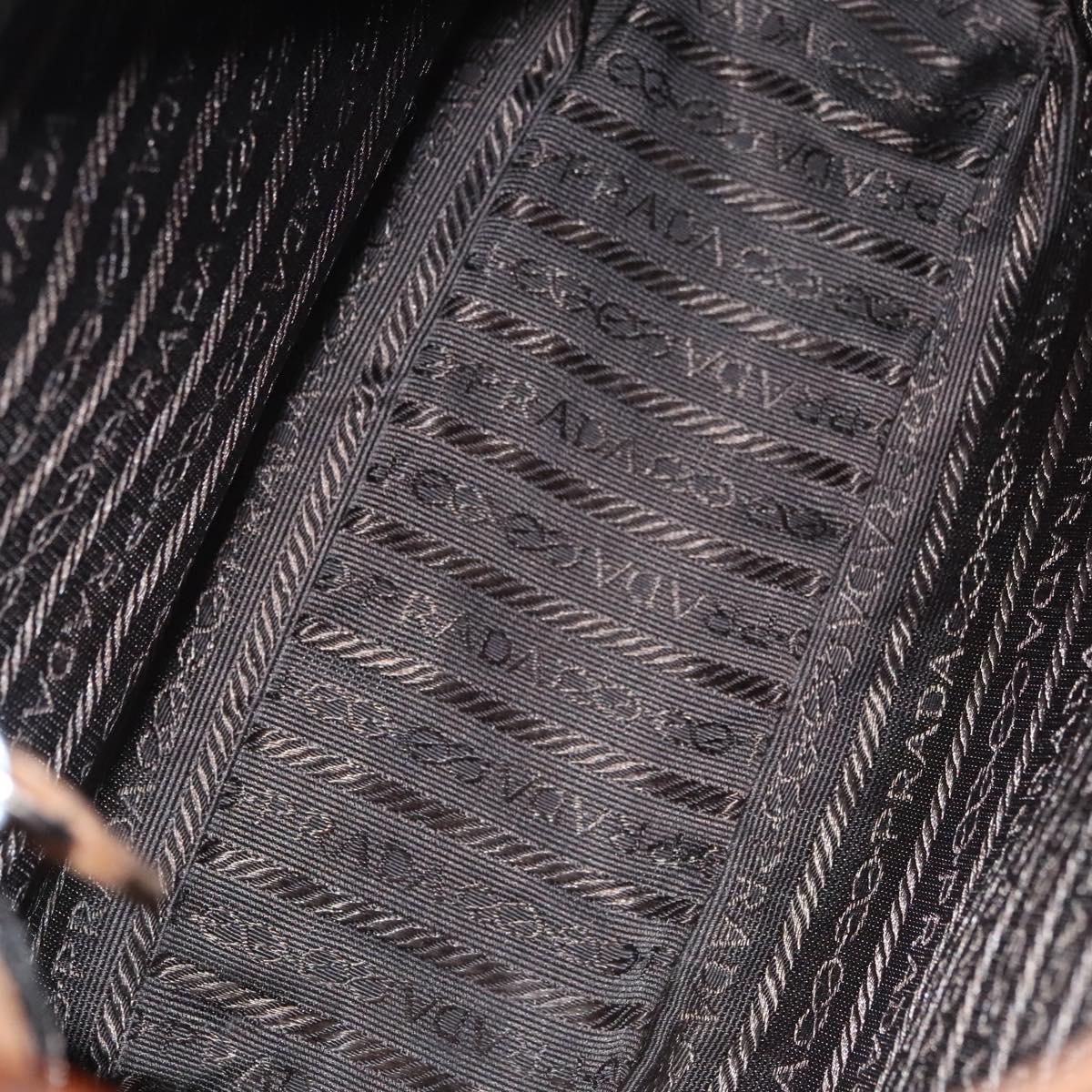 PRADA Shoulder Bag Leather Brown Auth kk437