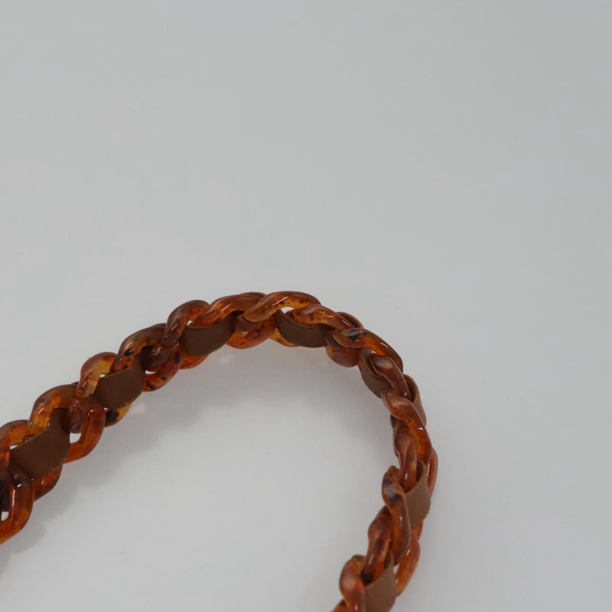 PRADA Shoulder Bag Leather Brown Auth kk437