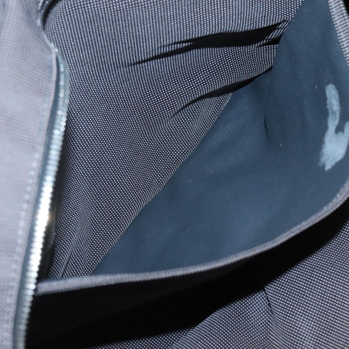 HERMES Her Line MM Hand Bag Canvas Gray Auth kk463