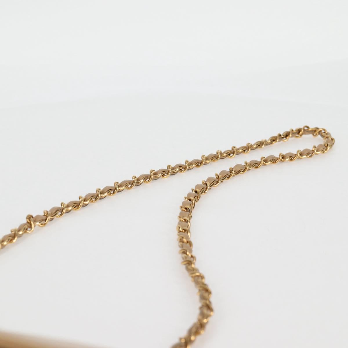 CHANEL Matelasse Chain Shoulder Bag Lamb Skin Beige Gold CC Auth kk467A