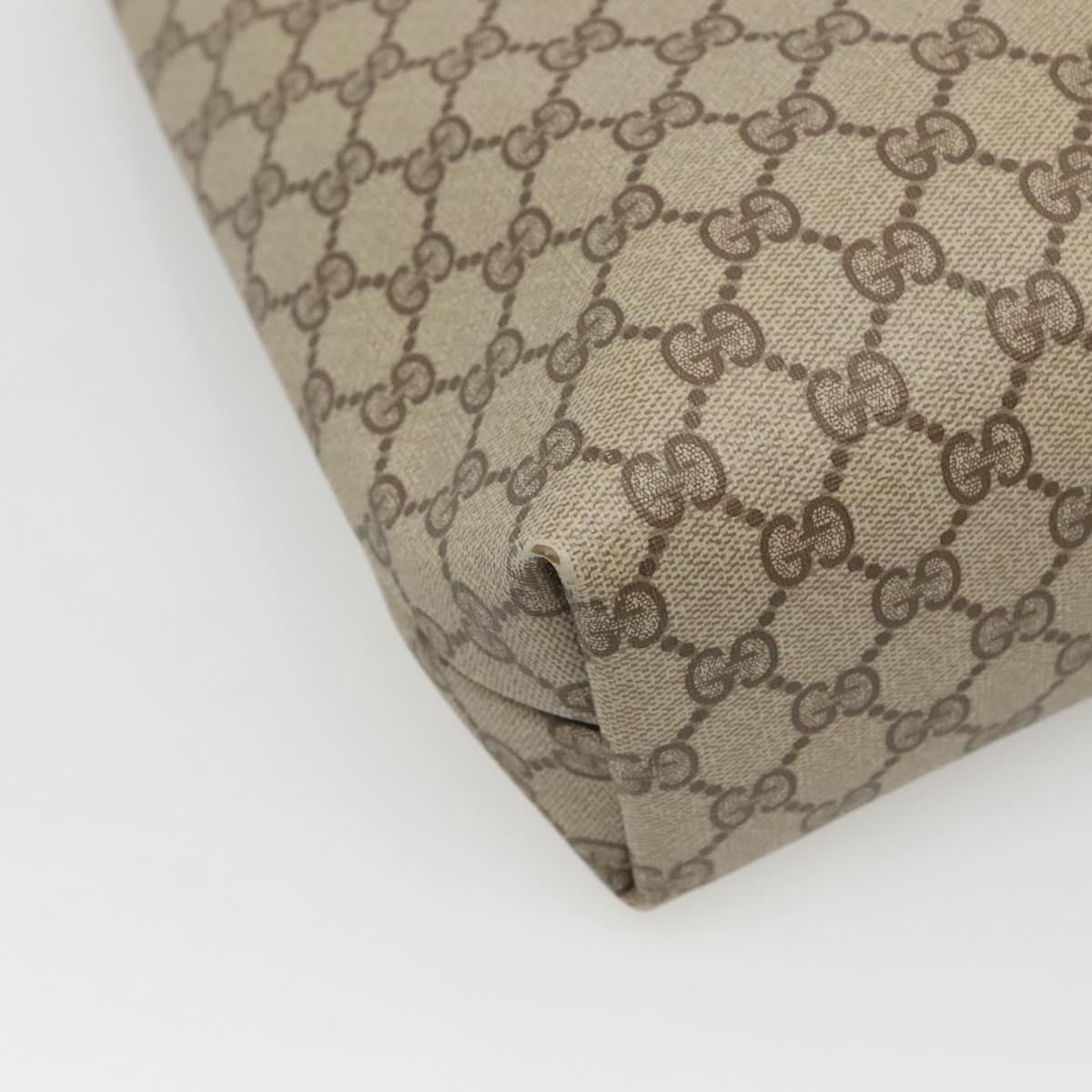 GUCCI GG Supreme Web Sherry Line Tote Bag PVC Leather Beige 89 02 003 Auth kk476