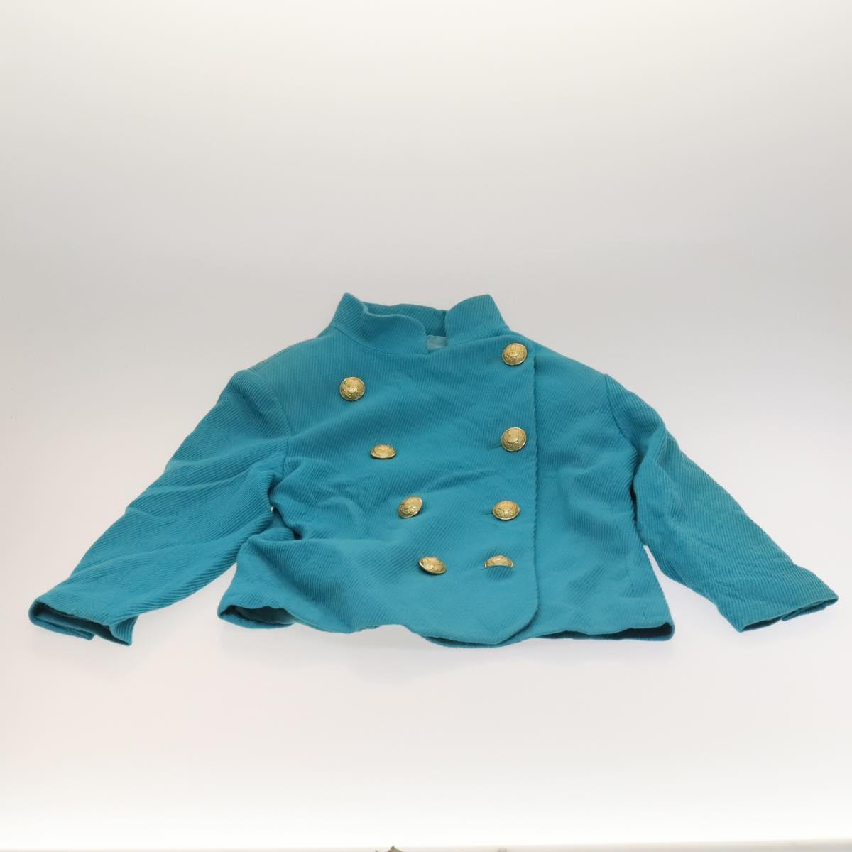 SAINT LAURENT Jacket Skirt Setup Cotton Blue Auth kk477