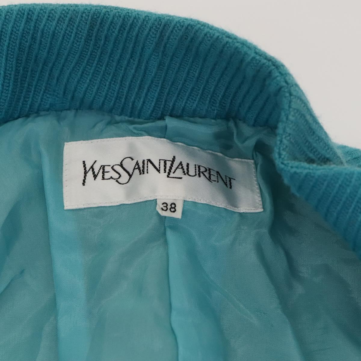 SAINT LAURENT Jacket Skirt Setup Cotton Blue Auth kk477