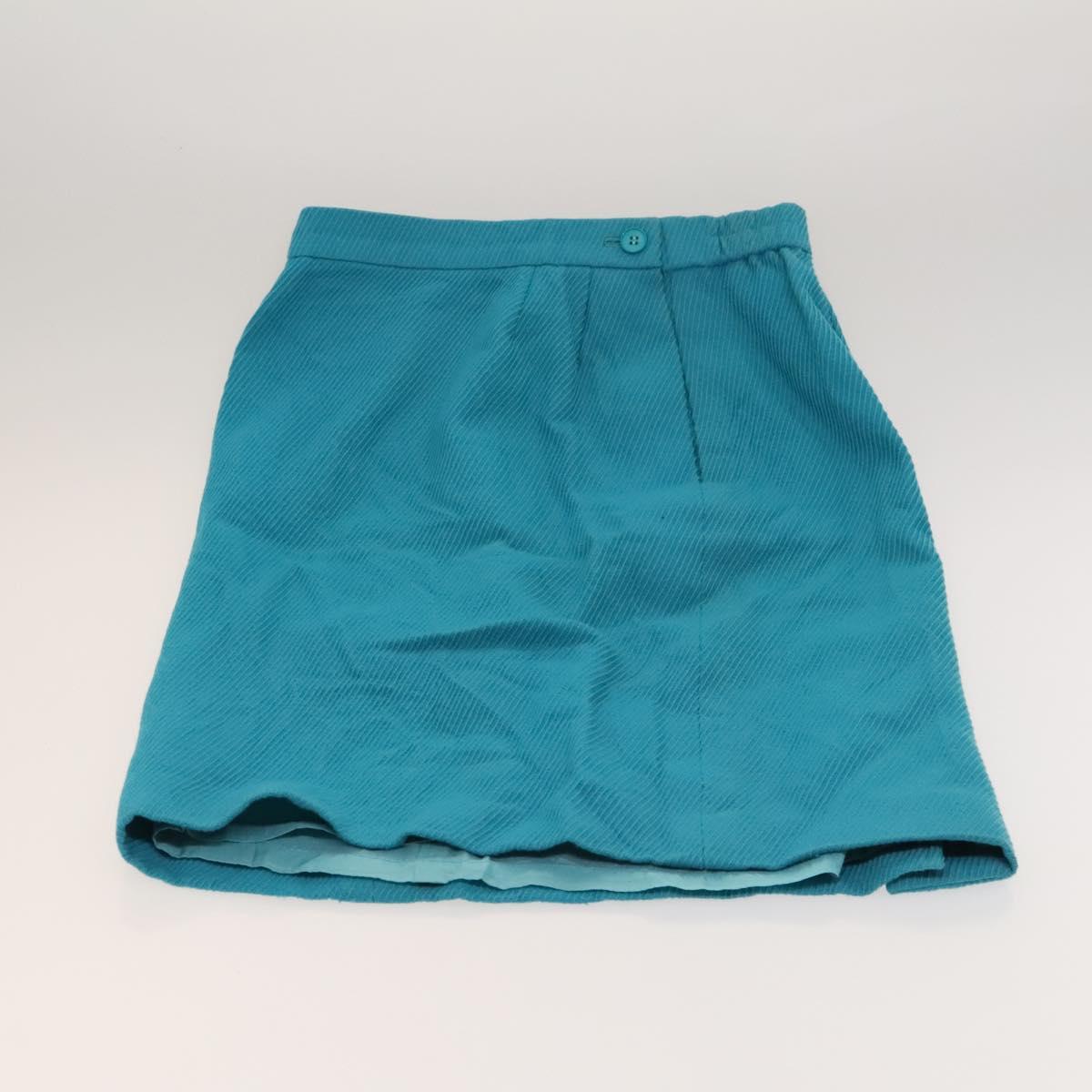 SAINT LAURENT Jacket Skirt Setup Cotton Blue Auth kk477