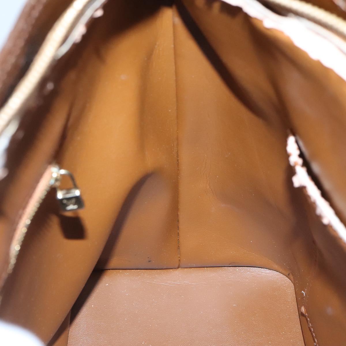 LOUIS VUITTON Monogram Vernis Houston Hand Bag Bronze M91122 LV Auth kk480