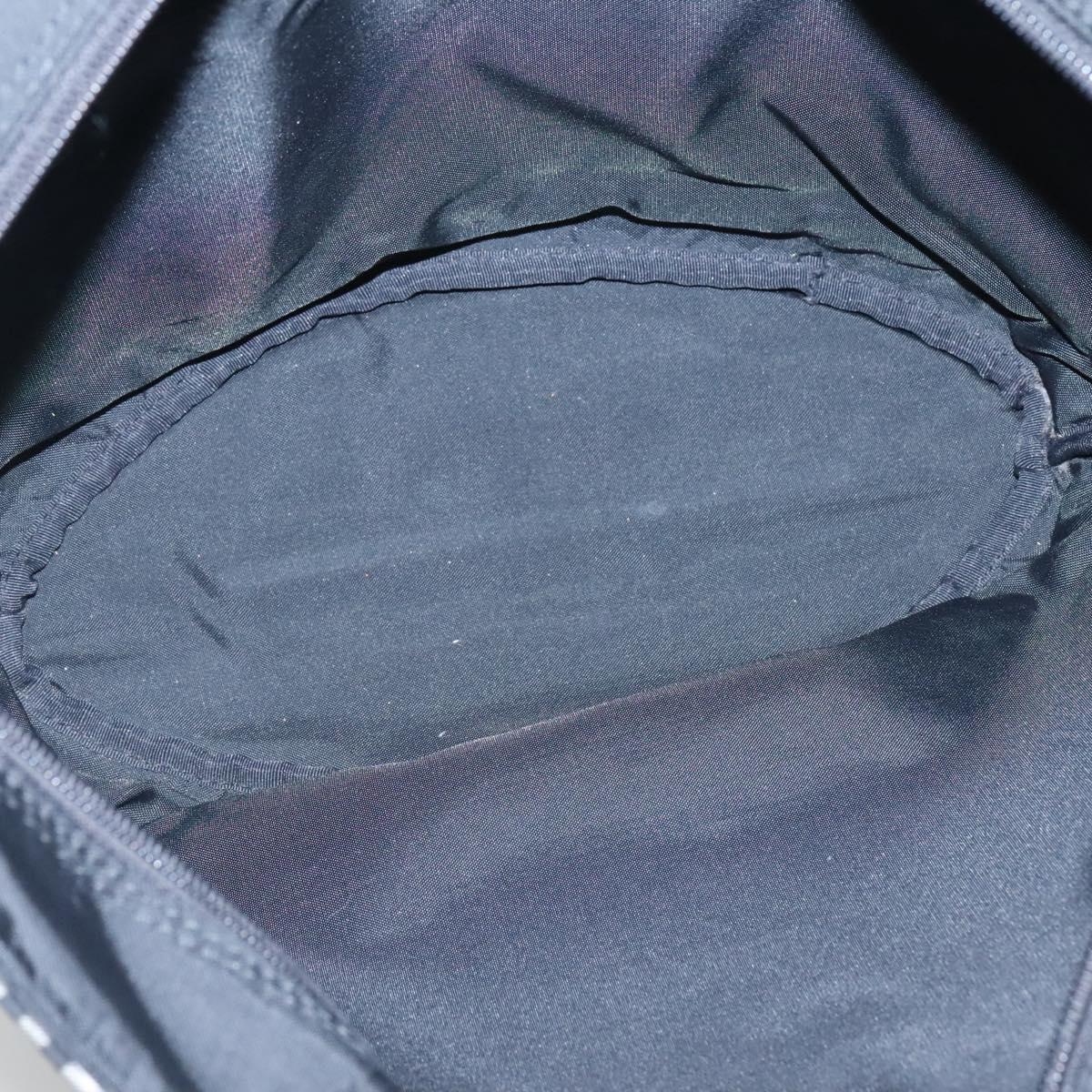 Burberrys Nova Check Hand Bag Nylon Black Silver Auth kk484