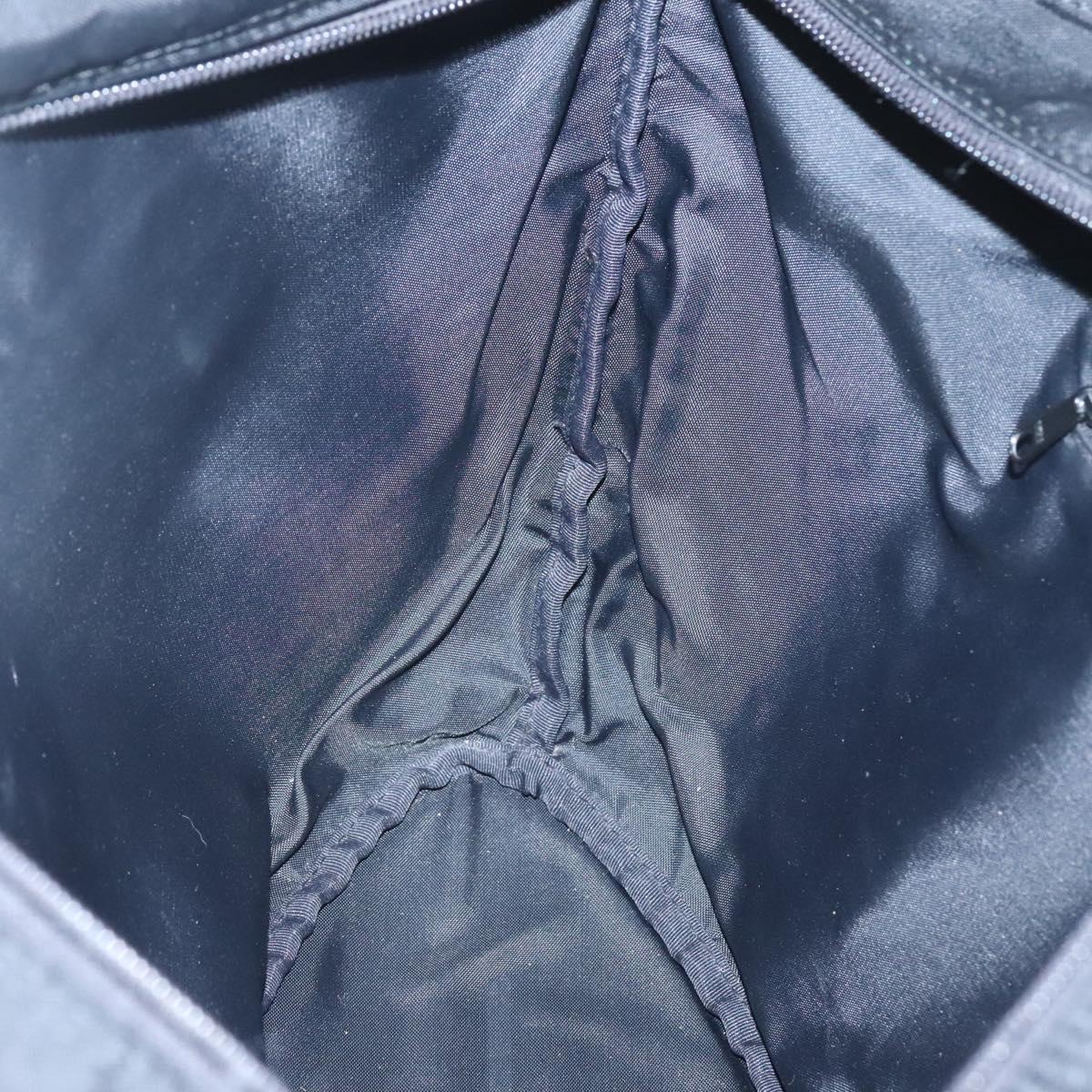 Burberrys Nova Check Hand Bag Nylon Black Silver Auth kk484