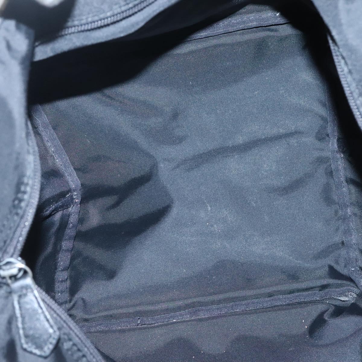 Burberrys Nova Check Blue Label Tote Bag Nylon Beige Silver Auth kk487