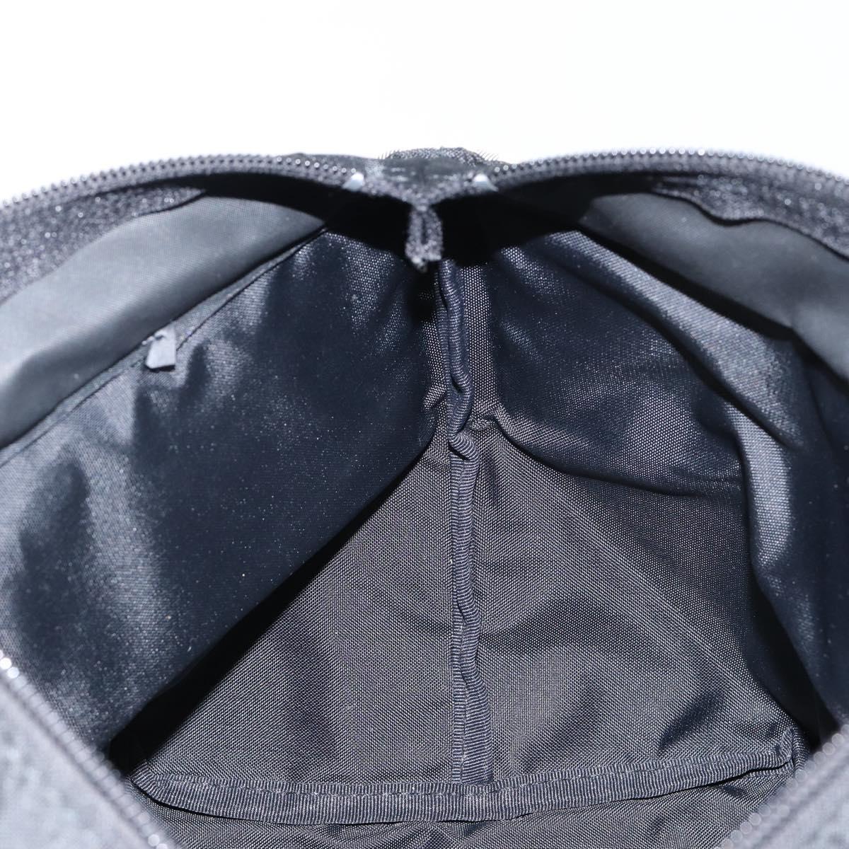 Burberrys Nova Check Blue Label Hand Bag Nylon Beige Silver Auth kk557