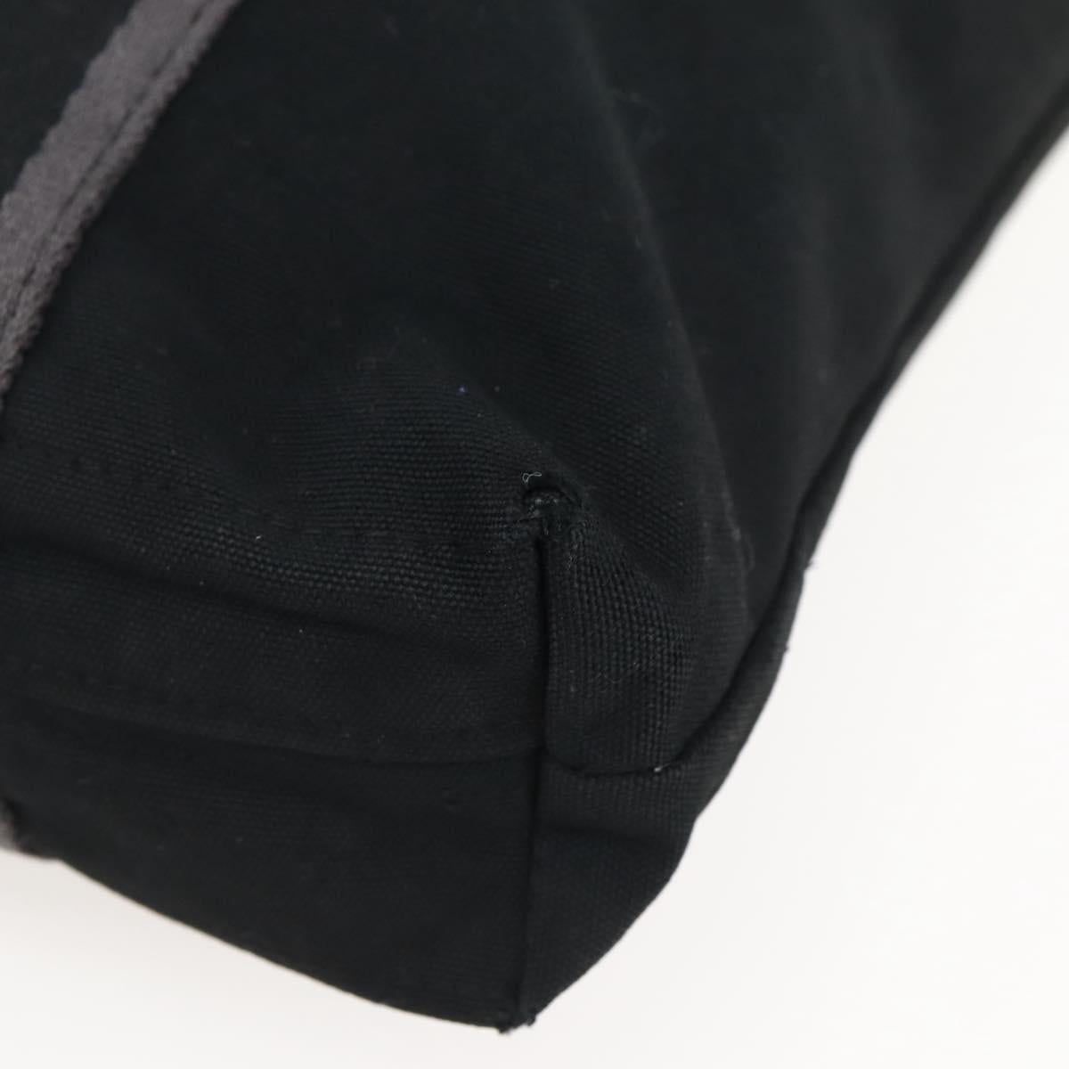 HERMES Fourre Tout Cabass Tote Bag Canvas Black Auth kk560