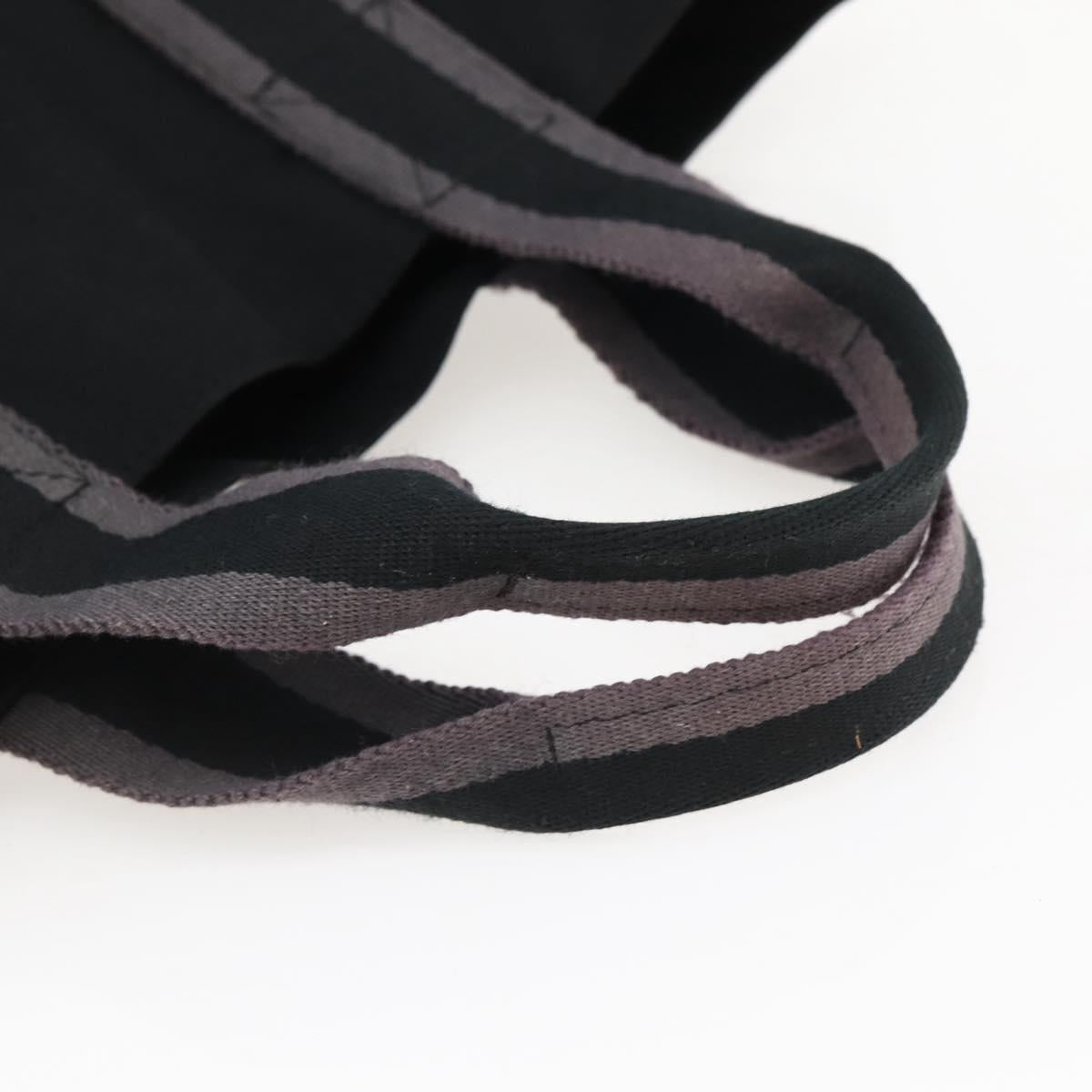 HERMES Fourre Tout Cabass Tote Bag Canvas Black Auth kk560