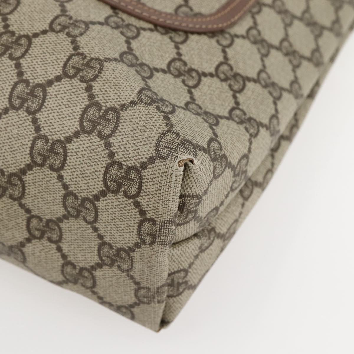 GUCCI GG Supreme Web Sherry Line Tote Bag PVC Beige 002 123 6487 Auth kk562