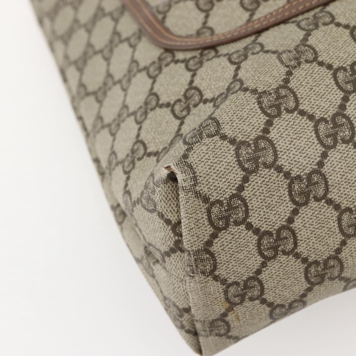 GUCCI GG Supreme Web Sherry Line Tote Bag PVC Beige 002 123 6487 Auth kk562