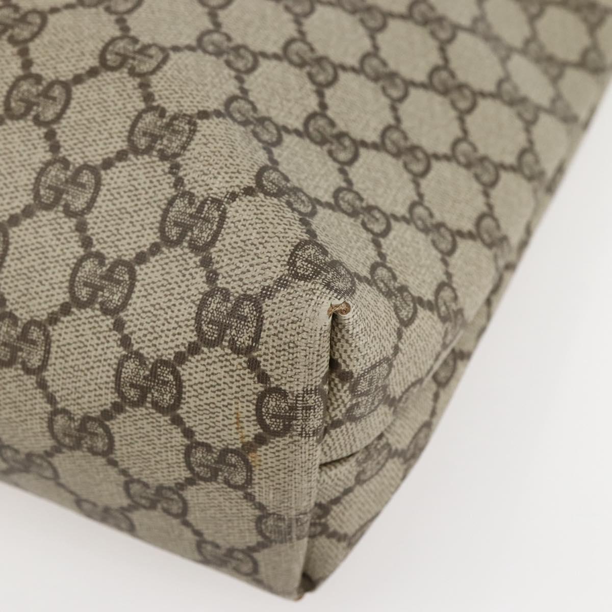 GUCCI GG Supreme Web Sherry Line Tote Bag PVC Beige 002 123 6487 Auth kk562